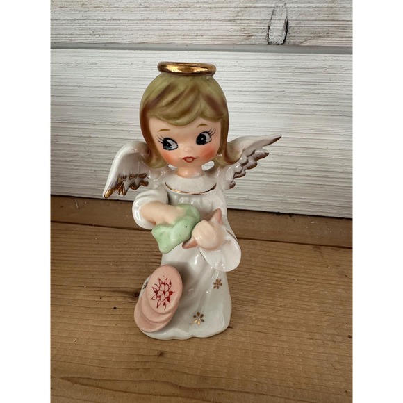 Vintage Napco Chore Angel washing dishes